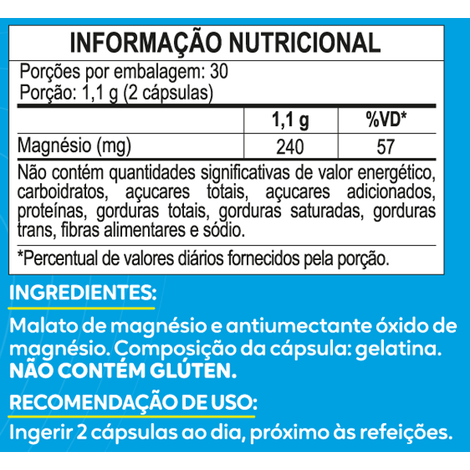 Malato de Magnésio 500mg / 60 Cápsulas - Duom - Imagem 2