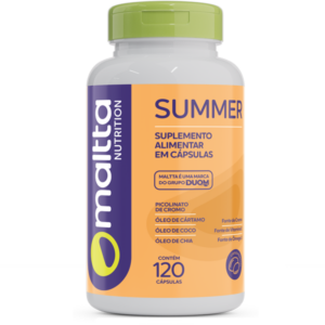Summer: Óleo de Cártamo, de Chia e de Coco + Picolinato de Cromo 1000mg / 120 Cápsulas - Duom