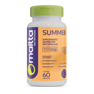 Summer: Óleo de Cártamo, de Chia e de Coco + Picolinato de Cromo 1000mg / 60 Cápsulas - Duom