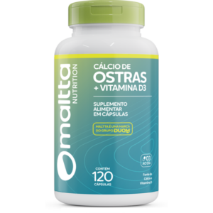Cálcio de Ostra com Vitamina D 750mg / 120 Cápsulas - Duom