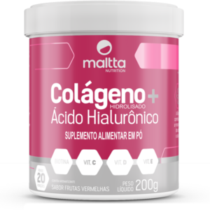 Colágeno Hidrolisado + Ácido Hialurônico Com Biotina e Vitaminas C, D e E / Sabor Frutas Vermelhas 200gr - Duom