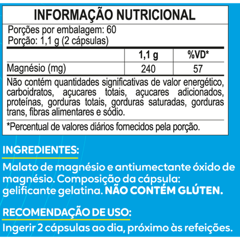 Malato de Magnésio 500mg / 120 Cápsulas - Duom - Imagem 2