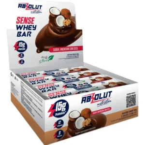Sense WheyBar Amendoim + Coco Display 12x45gr - Absolut Nutrition
