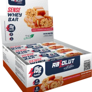 Sense WheyBar Caramelo + Amendoim Display 12x45gr - Absolut Nutrition