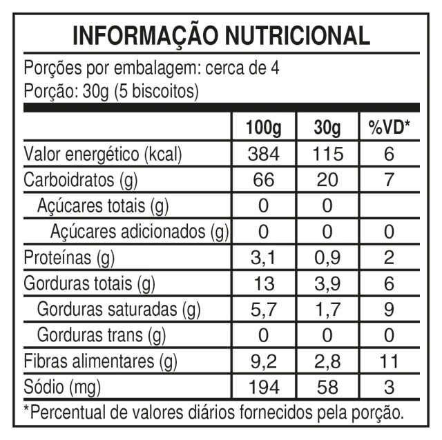 Rosquinha 100% Integral Zero Adição de Açúcar e Sem Glúten Sabor Cacau 130gr - Mrs Taste - Imagem 3