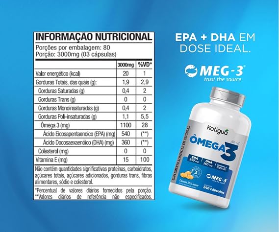 Omega 3 1000mg / 240 Cápsulas - Katiguá - Imagem 2
