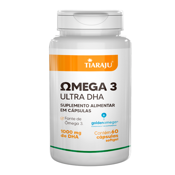 Ômega 3 Ultra DHA Com SELO GOLDEN OMEGA 1400mg / 60 Cápsulas - Tiaraju