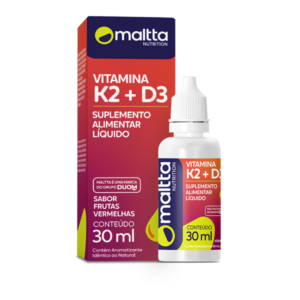 Vitamina K2 + D3 Em Gotas 30ml Sabor Frutas Vermelhas - Duom