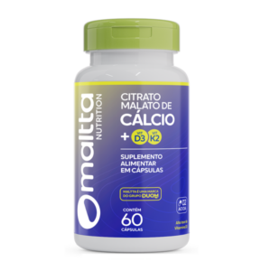 Citrato Malato de Cálcio Com Vitamina D3 + Vitamina K2 700mg / 60 Cápsulas - Duom