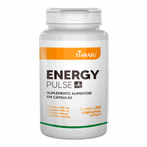 Energy Pulse (Óleo de Cártamo+Cafeína+ L-Arginina+Taurina+Picolinato de Cromo+Vitaminas B3, B6, B12 / 30 Cápsulas - Tiaraju