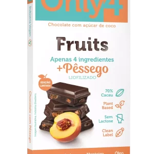 Only4 70% Cacau com Pêssego / Display 6x70gr – Tudo Zero Leite