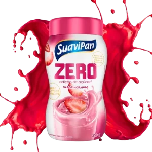 Bebida Morango em Pó com Vitaminas e Minerais Zero 210gr - SuaviPan
