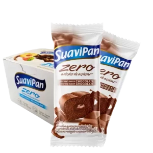 Bolinho de Chocolate com Recheio de Chocolate Zero Display 12x40gr - SuaviPan
