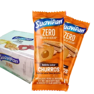 Bolinho de Churro com Recheio de Doce de Leite Zero Display 12x40gr – SuaviPan