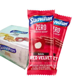 Bolinho de Red Velvet com Recheio de Cream Cheese Zero Display 12x40gr – SuaviPan