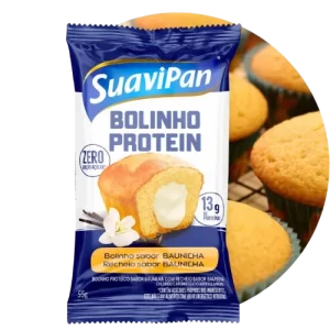 Bolinho Protein Baunilha com Recheio de Baunilha Zero Display 12x55gr – SuaviPan