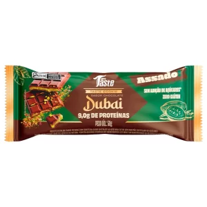 Barra de Proteína Taste Cookies BAR DUBAI Chocolate Meio Amargo com Crocante de Caramelo e Pistache / Display 12x45gr – Mrs Taste