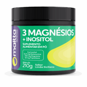 3 Magnésios Com Inositol + Melatonina + L-Triptofano Sabor Limão Siciliano / 210gr – Duom