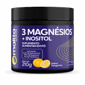 3 Magnésios Com Inositol + Melatonina + L-Triptofano Sabor Tangerina / 210gr – Duom