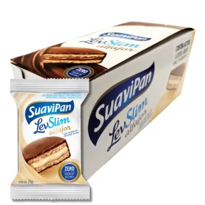 Alfajor LevsLim Com Recheio Ganache de Chocolate Branco Zero / Display 12x25gr – SuaviPan