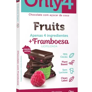 Only4 70% Cacau com Framboesa / Display 6x70gr – Tudo Zero Leite