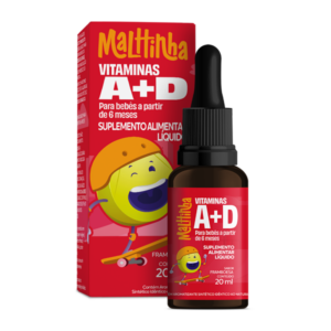 Vitaminas A+D Kids Malttinha Em Gotas Sabor Framboesa 20ml – Duom