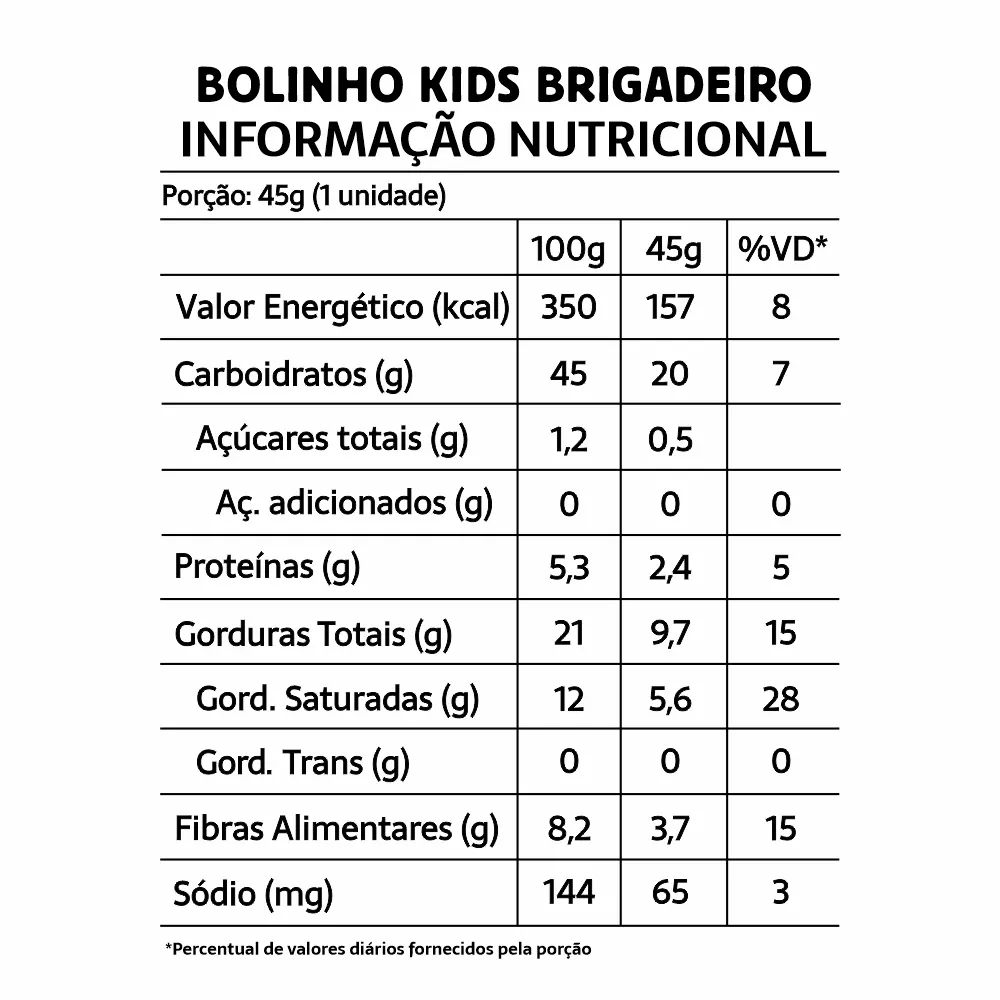 Bolinho de Brigadeiro com Cobertura de Chocolate Granulado KIDS / Display 10x45gr - Belive - Imagem 3