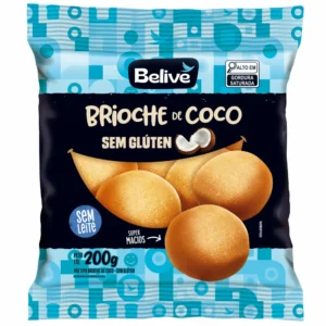 Brioche de Coco Pão Doce Sem Glúten e Leite 200gr - Belive