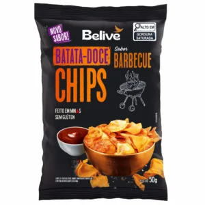 Batata Doce Chips Sabor Barbecue 50gr – Belive