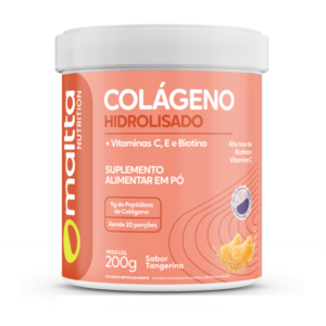 Colágeno Hidrolisado Com Biotina e Vitaminas C e E / Sabor Tangerina 200gr – Duom