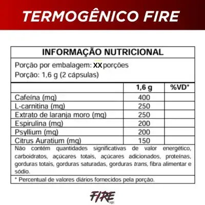 Thermo Fire Pré-Treino Termogênico / 30 Cápsulas - Absolut Nutrition - Imagem 2
